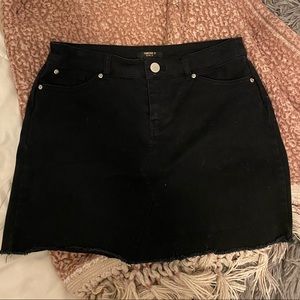 Black F21 Denim Skirt